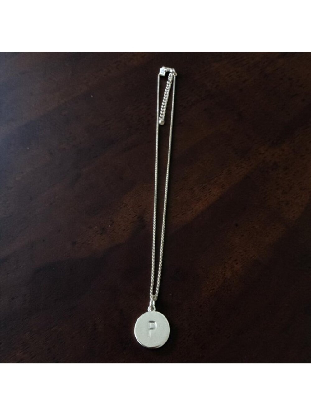 Kate Spade "P" "One in a Million" Reversible Pendant Necklace Silver Plated - Picture 13 of 13